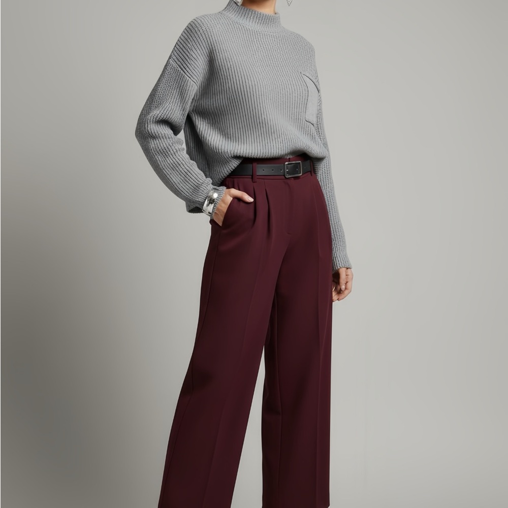 Merokeety Gray Women's Turtleneck Sweater - Picture 11 of 11